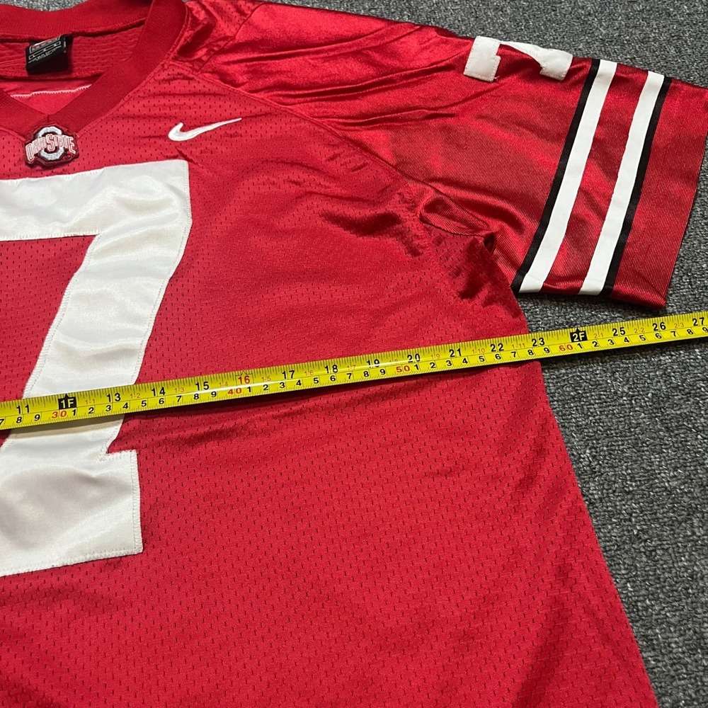 Nike Team Ohio State Buckeyes NCAA Football Jersey #7 Red White Size L - Picture 5 of 10